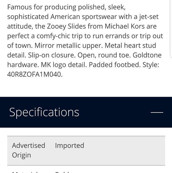 MK Zooey Slides sz 7.5 - Picture 5 of 5